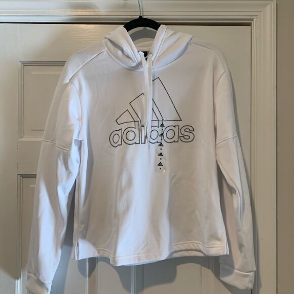 Adidas Cropped Hoodie NEW - Picture 1 of 5